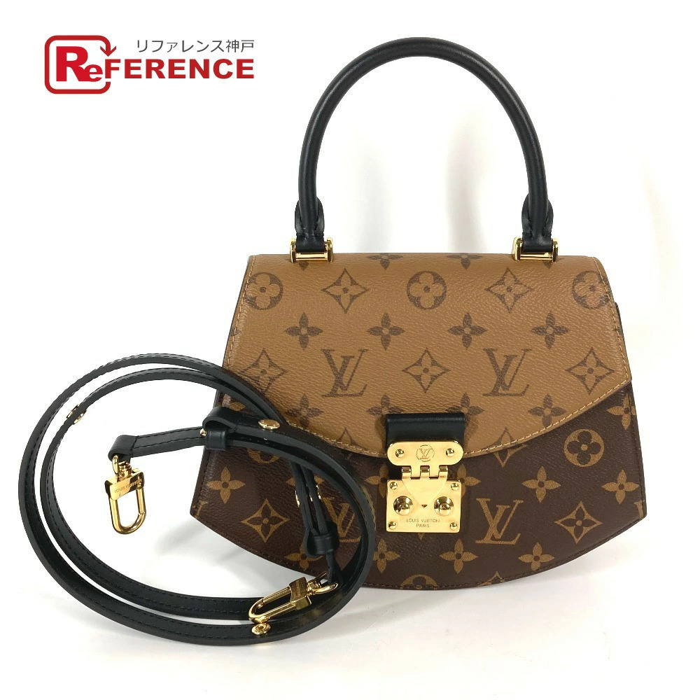 LOUIS VUITTON Monogram Reverse Tilsit Bag Crossbody Canvas Brown